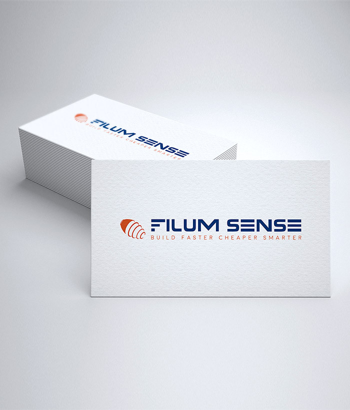 Elegant logo and business card design for Filum Sense, blending modern aesthetics with a strong visual presence for brand recognition.