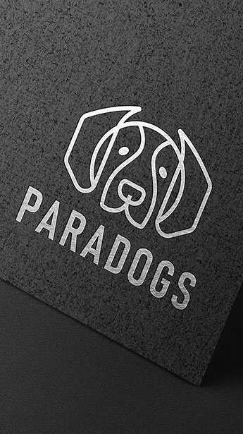 Paradogs – Logo design embodying adventure and bold brand identity with dynamic typography and striking visual elements.