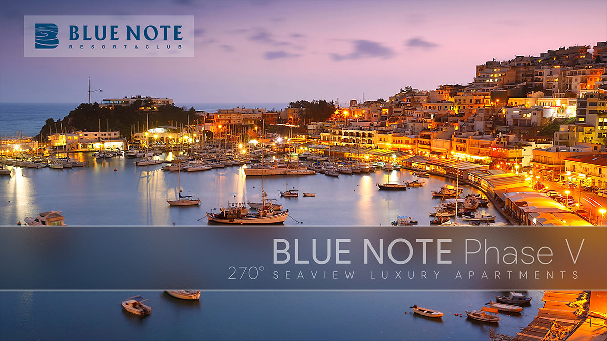 Blue Note Phase V – Opening slide introducing the luxury real estate investment opportunity in Athens’ southern coastline.