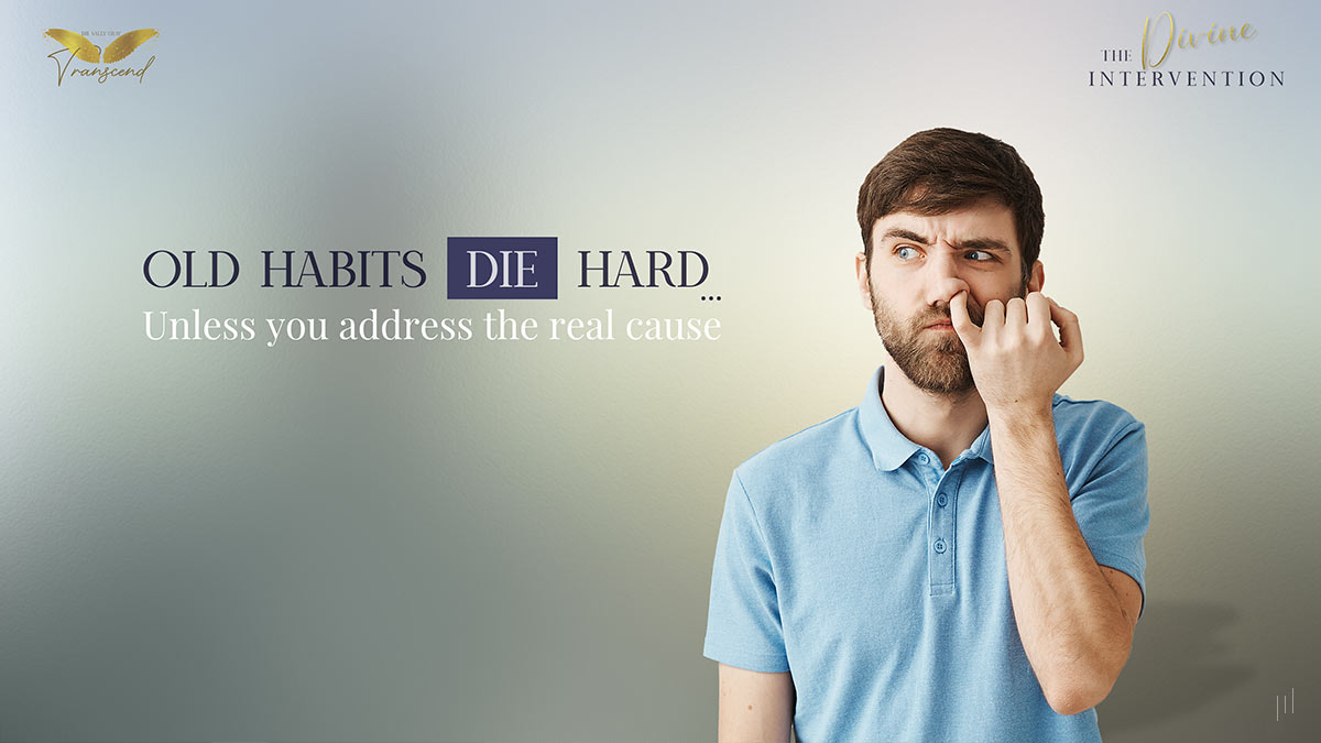 Divine Intervention – Slide illustrating the importance of identifying and overcoming deep-rooted behavioral patterns.