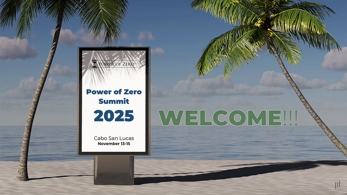 POZ Advisor’s Summit Cabo 2025 – Welcome presentation title slide introducing the event’s theme and objectives.