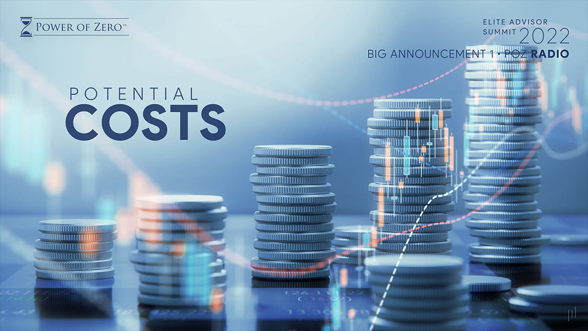 Elite Advisor Summit Puerto Rico 2022 – Slide analyzing the financial aspects of launching Power of Zero Radio.