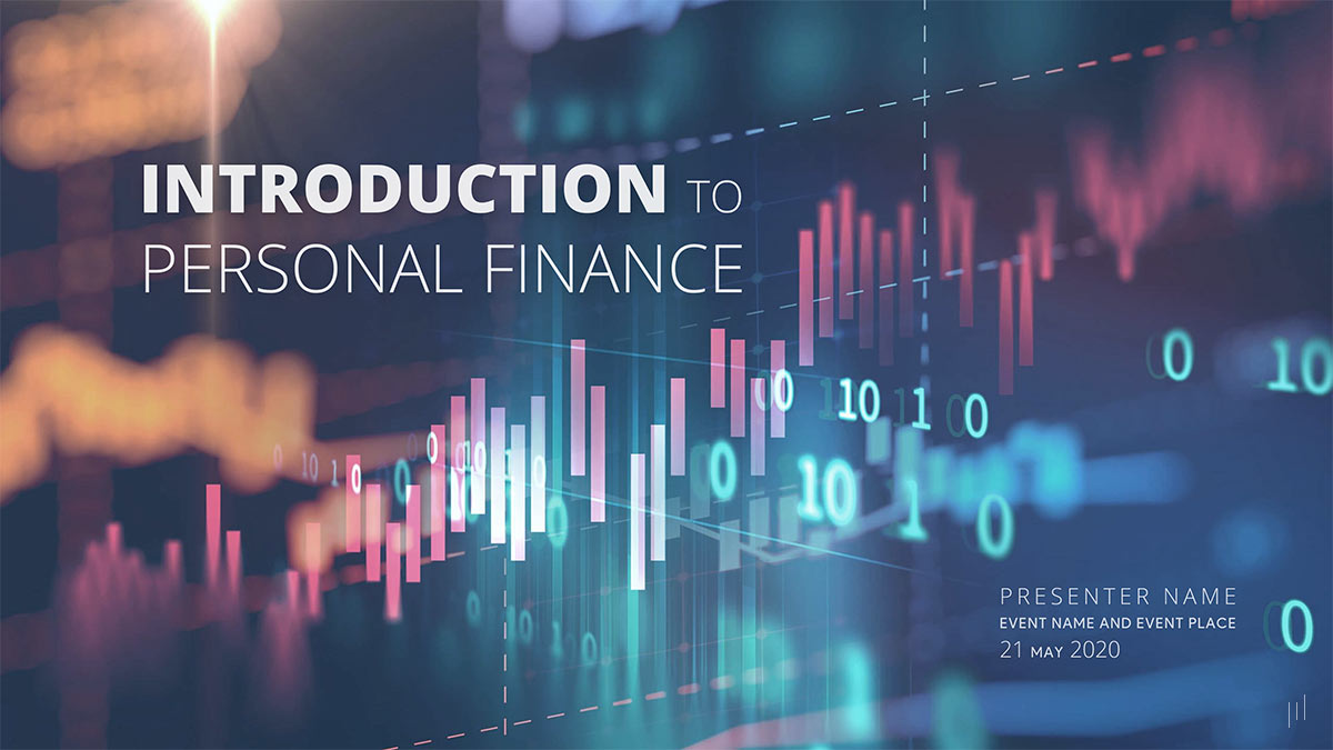 Introduction to Personal Finance – Opening slide introducing key financial literacy concepts for informed decision-making.