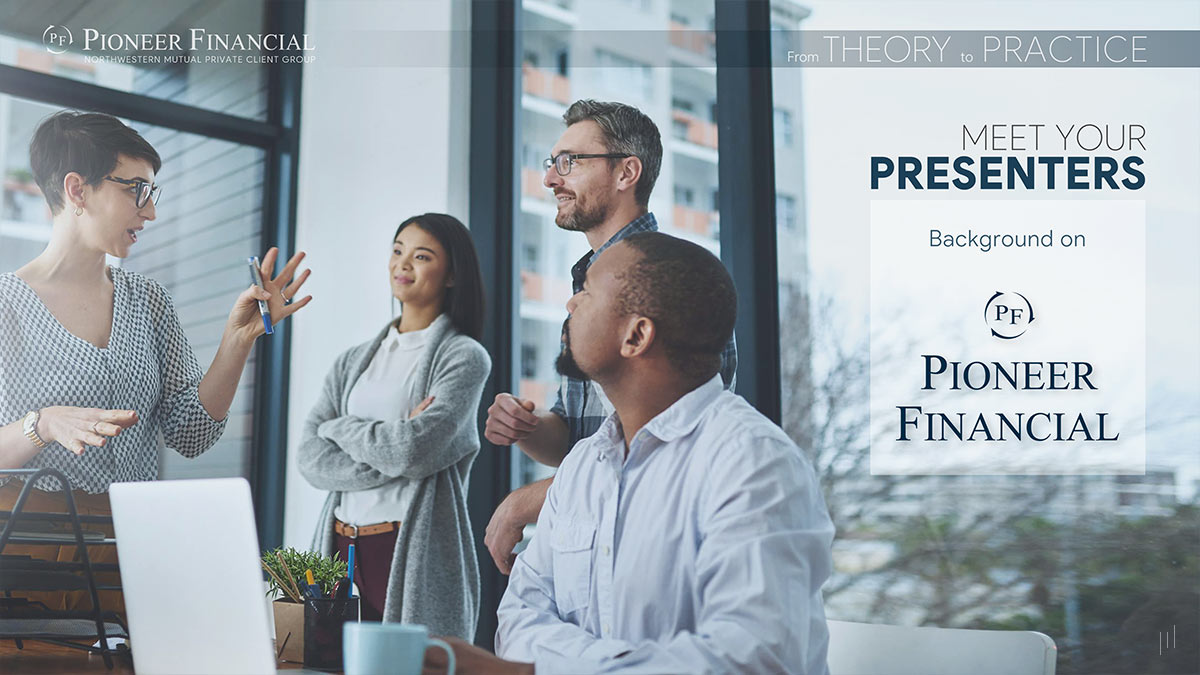 Pioneer Financial – Business and financial presentation showcasing investment strategies, market positioning, and economic insights.