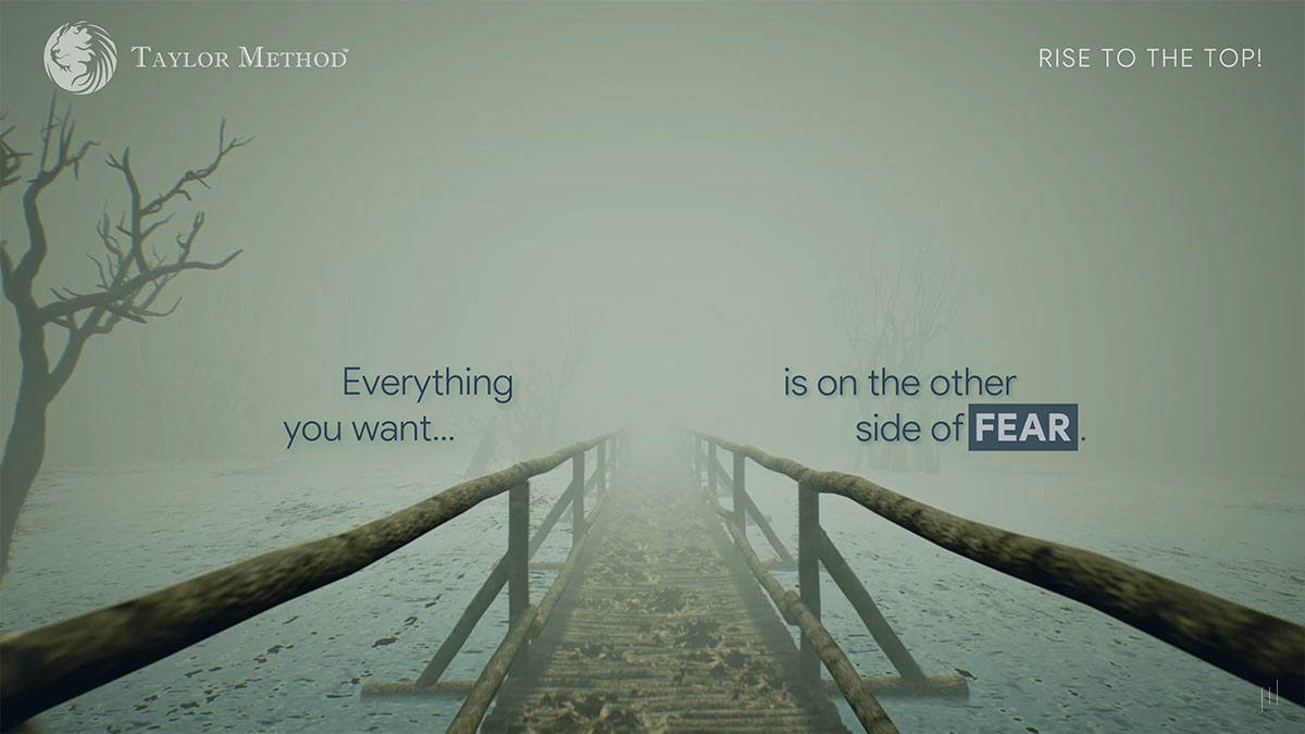 Raise to the Top – Slide encouraging financial advisors to embrace challenges and push beyond their comfort zones.