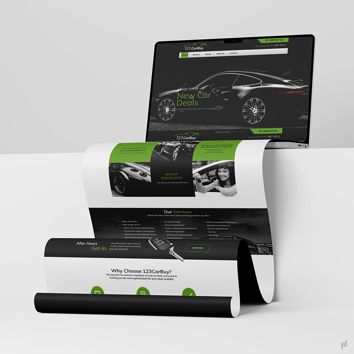 123CarBuy – Web design project featuring an intuitive application that simplifies the car buying process with seamless navigation and responsive functionality.