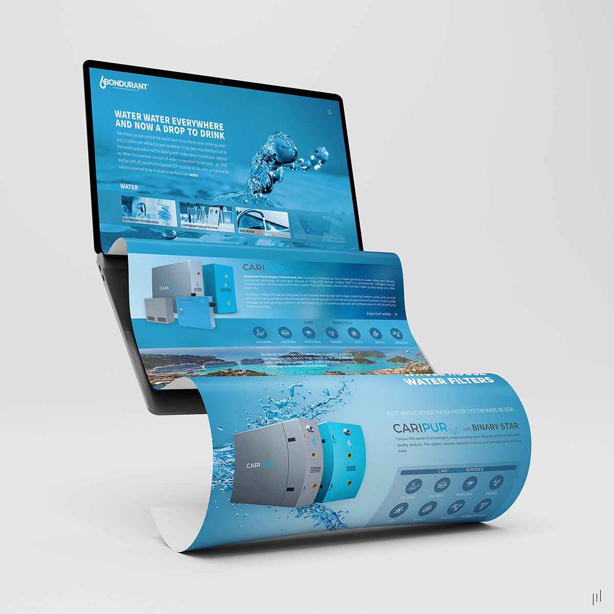 Bondurant Technologies – Web design project showcasing advanced water purification solutions, sustainable filtration technology, and user-centric functionality.